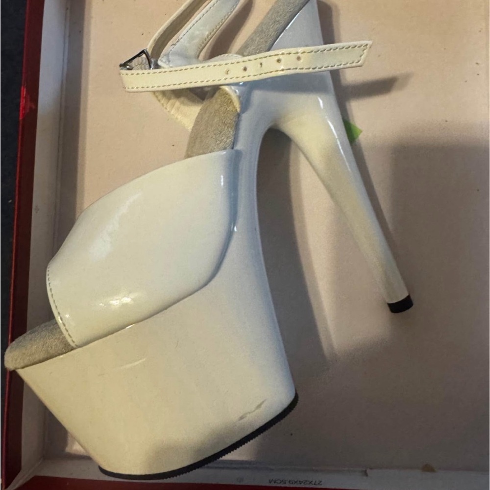 Pleaser White Platform Heels